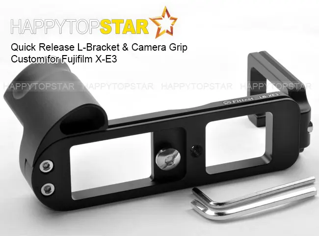 Quick Release QR L-Bracket & Camera Vertical Grip Holder Mount for FUJIFILM Fuji XE3 X-E3 RRS Arca Swiss RRS Fotopro