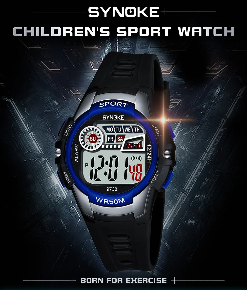 SYNOKE Модные Повседневные детские часы 50 м водостойкие кварцевые наручные часы желе детские часы для мальчиков часы для девочек