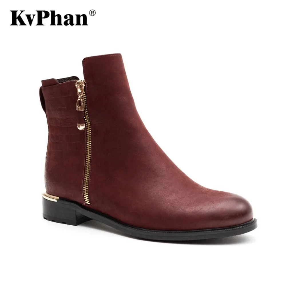 KvPhan Winter Ankle Warm Wool Fur Boots Genuine Full Grain Leather Long Plush Snow Boots Women High Quality Flat Woman Shoes KvPhan Winter Ankle Warm Wool Fur Boots Genuine Full Grain Leather Long Plush Snow Boots Women High Quality Flat Woman Shoes