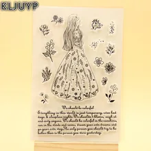 KLJUYP Beautiful Girl Clear Stamps Scrapbook Paper Craft Clear stamp scrapbooking KL351