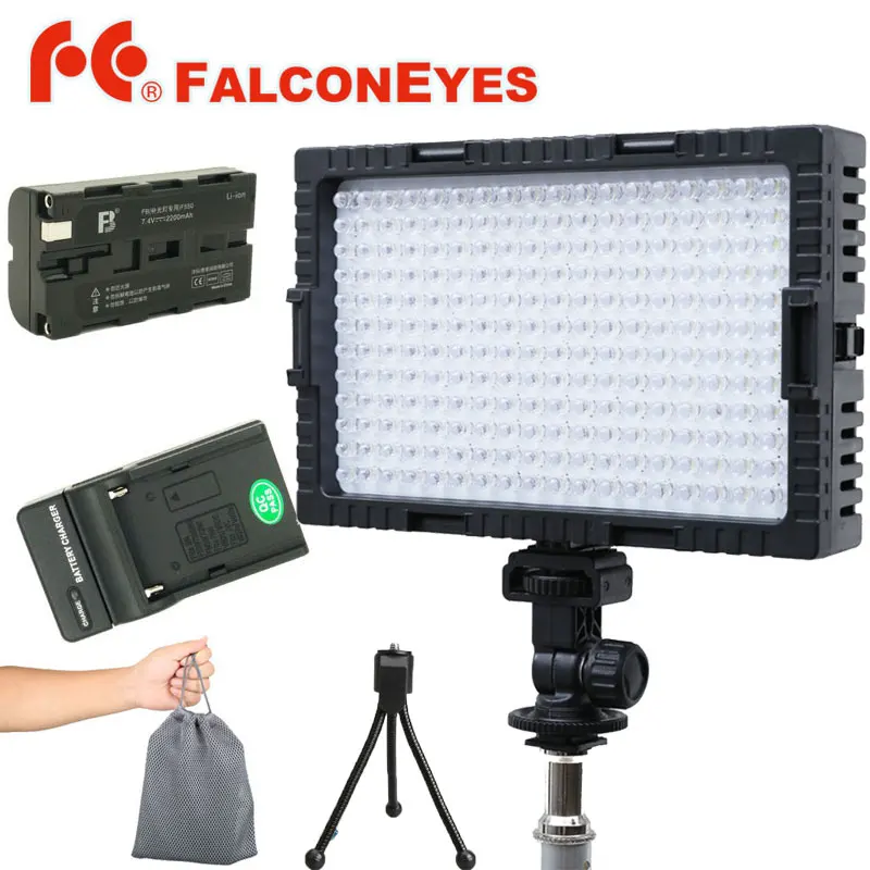 Falconeyes LED Video Light Lamp Dimmable for illuminating Photographing or Filming for Canon Nikon Cameras with