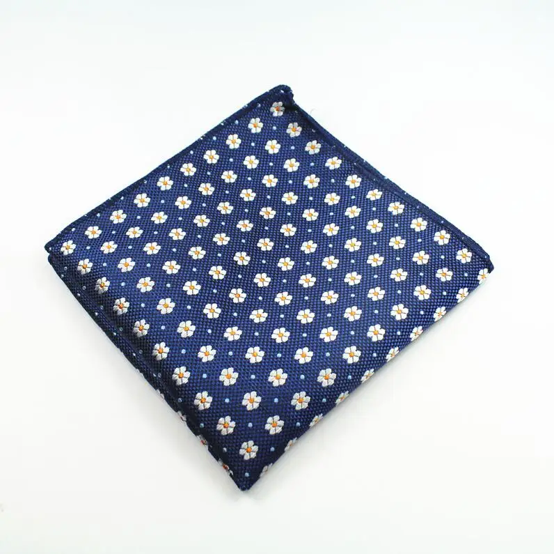 RBOCOTT Классический горошек карманные квадраты мода плед платок 22 см* 22 см цветочный и Пейсли носовой платок полотенце для бизнес Вечерние - Цвет: 15