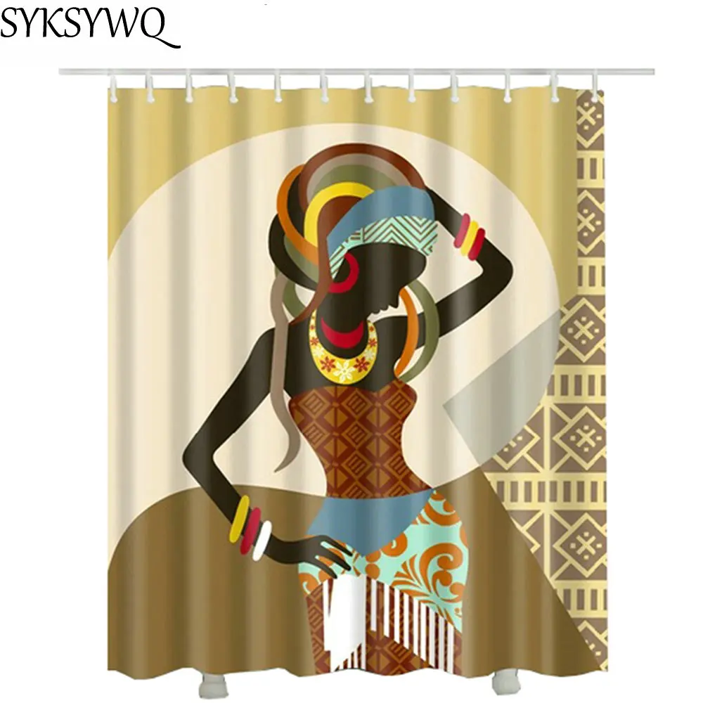 afro shower curtain african bathroom curtain waterproof dropshipping