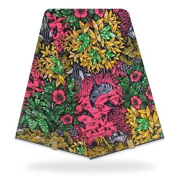 

Veritable 100% Cotton Wax Guaranteed Rea lAfricanCotton Wax African Fabric African Wax Prints Fabric Wax 6yards Y90606-1