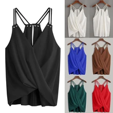 Летние женские топы с открытыми плечами и v-образным вырезом без рукавов