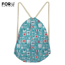 FORUDESIGNS/ модные женские туфли рюкзак 3D стоматолог медицинской печати путешествия Softback девочек mochila Шнурок Мешок ребенком сумка для хранения