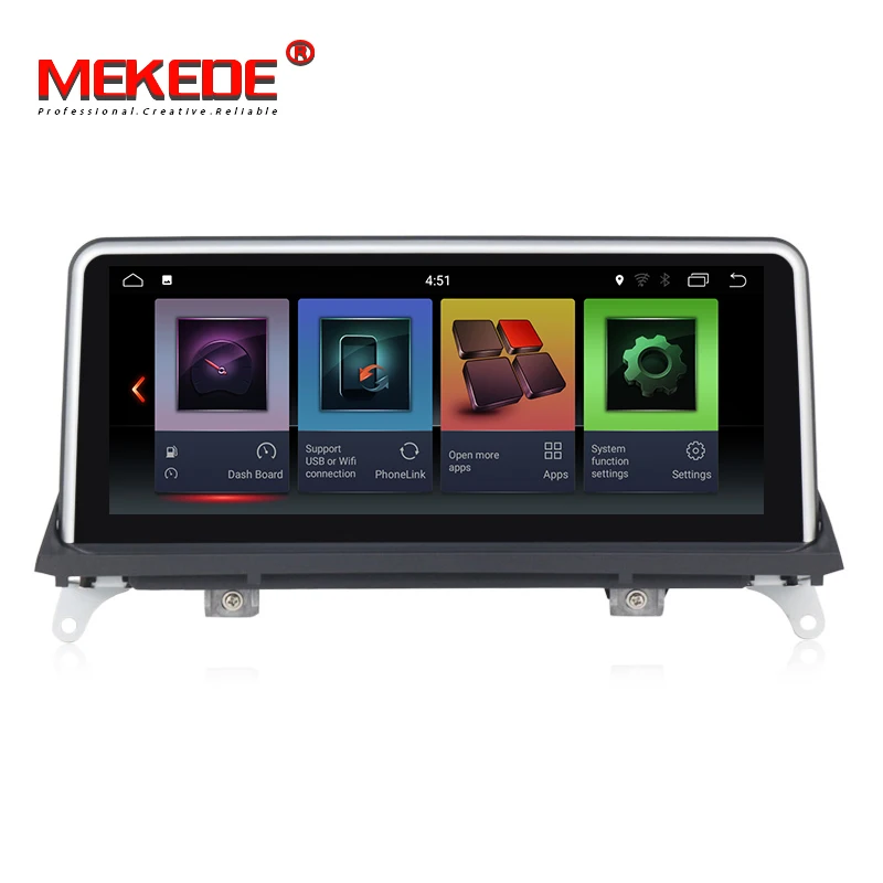 Cheap MEKEDE ID7 Android 8.1 car radio multimedia player for BMW X5 E70 2007-2013/BMW X6 E71 2007-2013  touch Screen CIC CCC System 3