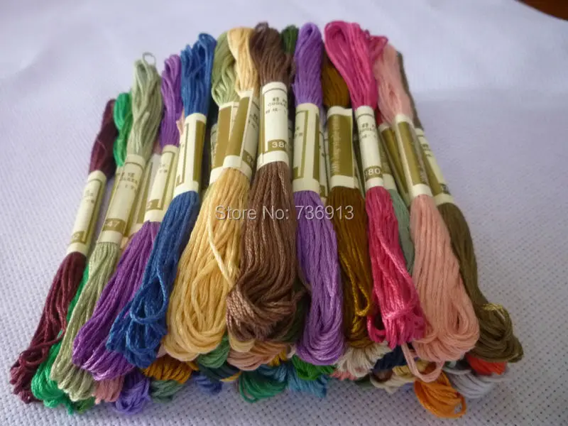 100 Cotton All Different Colors Embroidery Floss Thread / Cross Stitch
