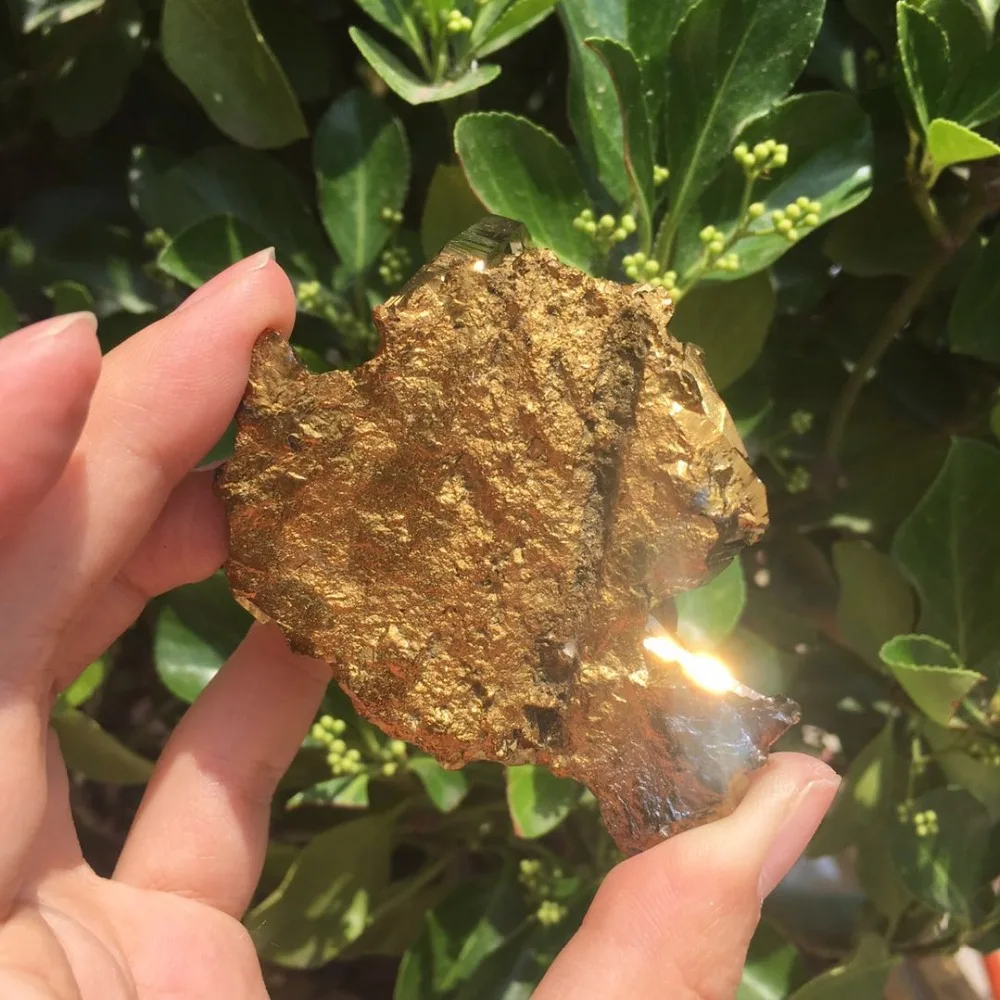 70-80g Natural Gold Yellow Quartz Aura Crystal Cluster Specimens