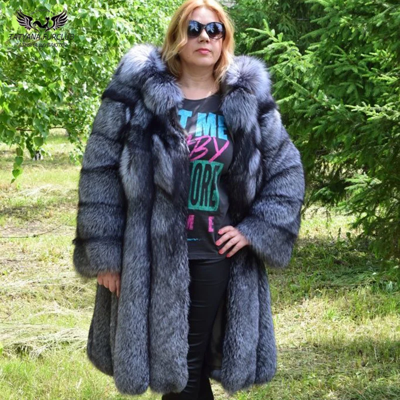 Новая модная одежда для женщин Tatyana Furclub 2020 длинные пальто из натурального Меха