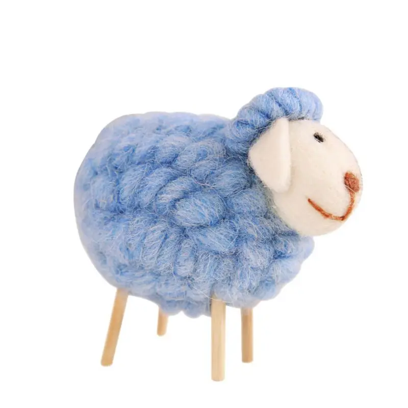 Плюша Животные игрушки из шерстяного войлока игрушечная овца для Для детей Декор украшение, статуэтки миниатюры