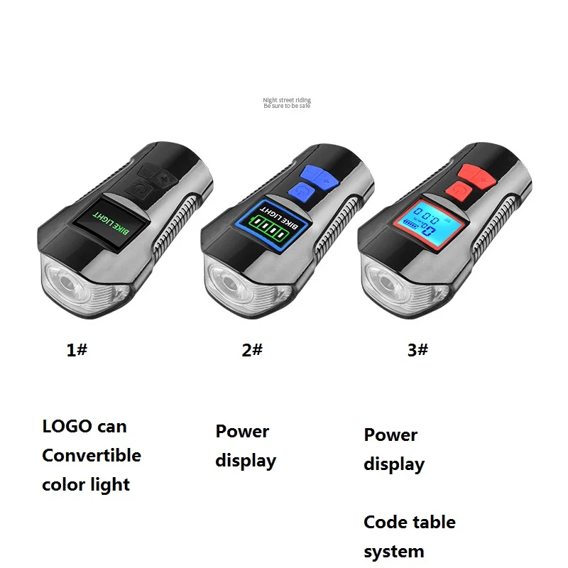 USB передняя фара для велосипеда головной светильник велосипедные фары фара для велосипеда, светильник фонарь велосипедные аксессуары 3 в 1 Мощность Дисплей+ рожковые+ спидометр светильник s