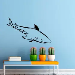 Самый свирепый рыбы акулы Наклейки на стену Домашний Декор хищных морской Животные винил Книги по искусству настенные Стикеры