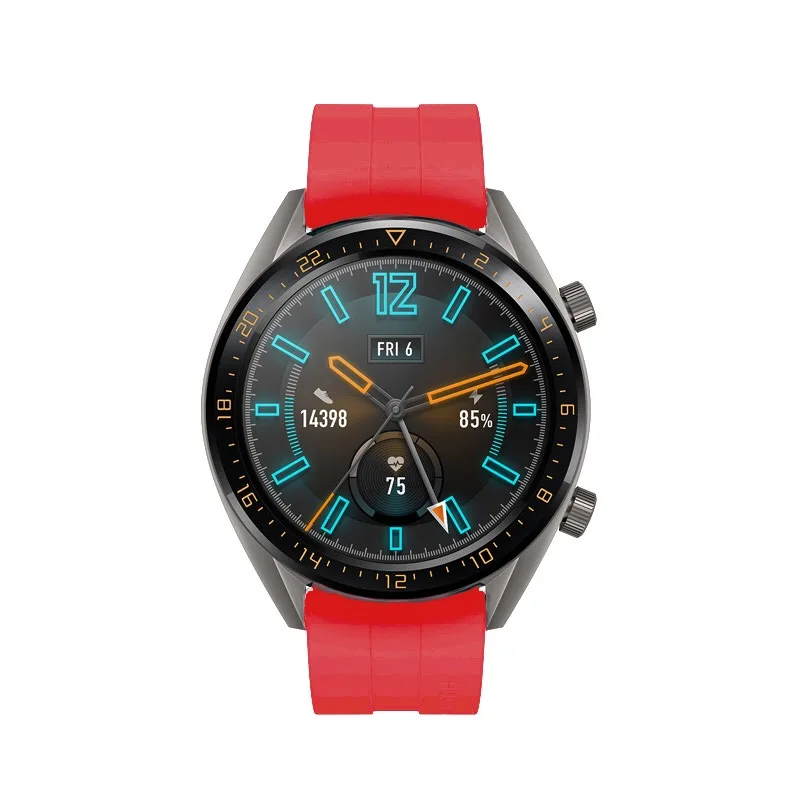 Для часов huawei GT 2 ремешок классический и samsung galaxy Watch 46 мм amazfit ремешок Bip силиконовый 22 мм ремешок для часов gear S3 браслет - Цвет ремешка: red