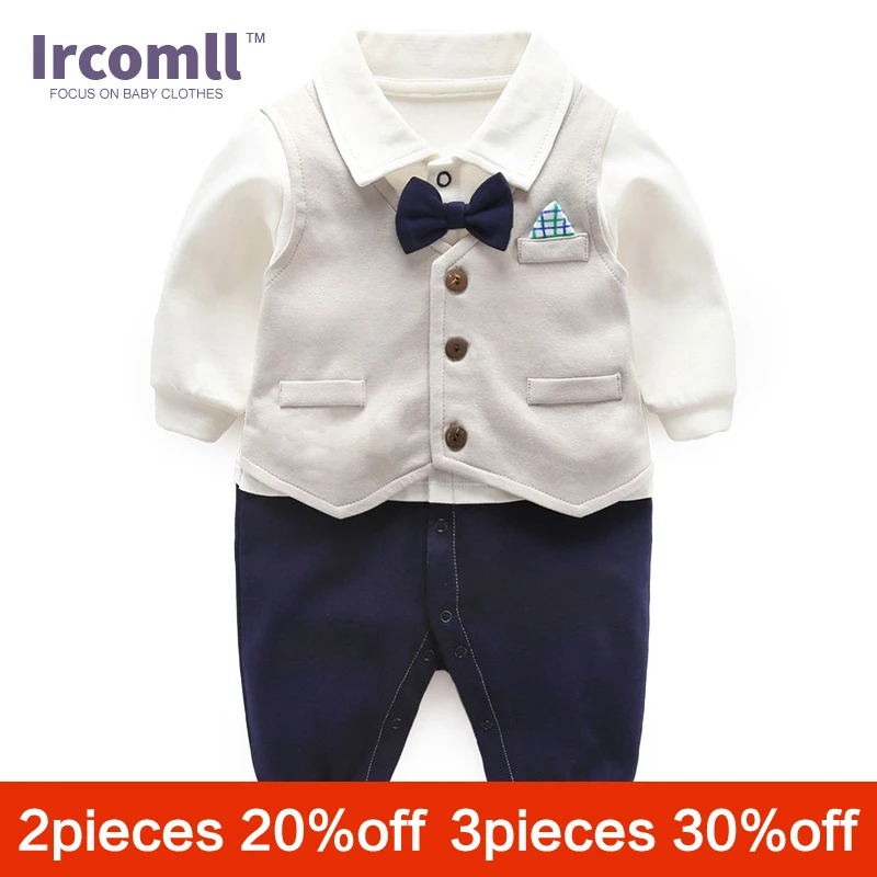 Ircomll 2018 de moda ropa de bebé niño de algodón corbata Caballero infantil niños pantalones recién nacido bebé mono bebé Bodie prendas de vestir exteriores Ircomll 2018 de moda ropa de bebé niño de algodón corbata Caballero infantil niños pantalones recién nacido bebé mono bebé Bodie prendas de vestir exteriores