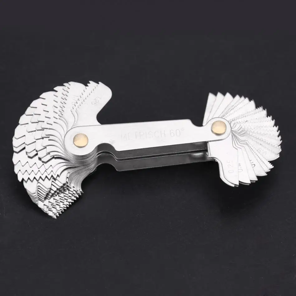 

58 Blades Whitworth Gauge Tools Thread Screw Center Gauge Whitworth & Metric+Inch System+Whitworth Gauge Measuring Gauging Tools