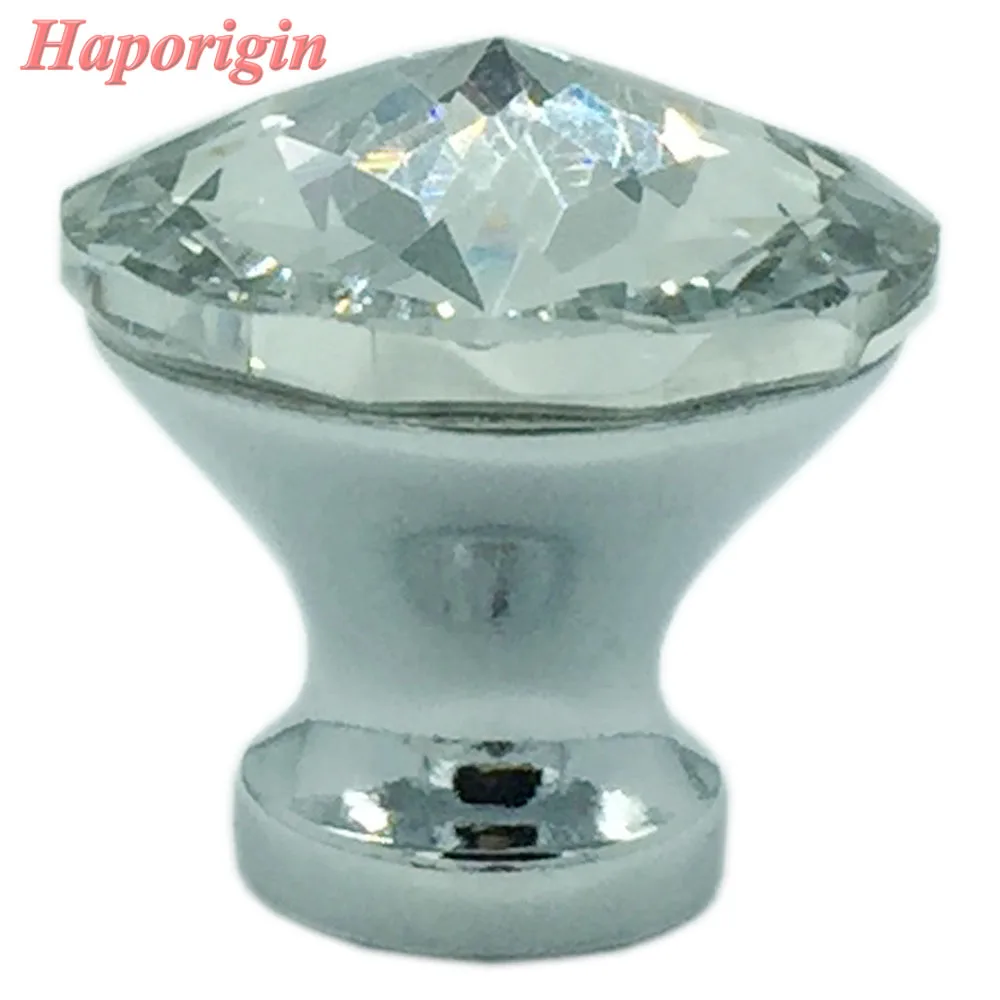 

New 10pcs 30mm Colorful Chinese Redbud Crystal Cabinet Knobs Furniture Drawer Handles Wardrobe Pulls Cupboard Shoes Box Knobs