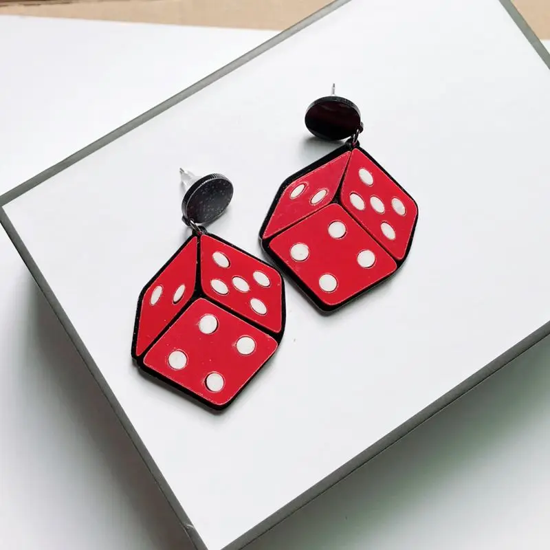 Мода Хип хоп ювелирные украшения для ночного клуба акрил геометрический Красный