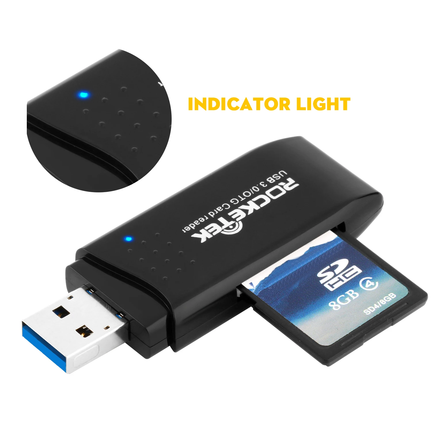 Rocketek USB 3 0 мульти 2 в 1 память otg телефон кард ридер 5 Гбит/с адаптер для SD TF micro pc