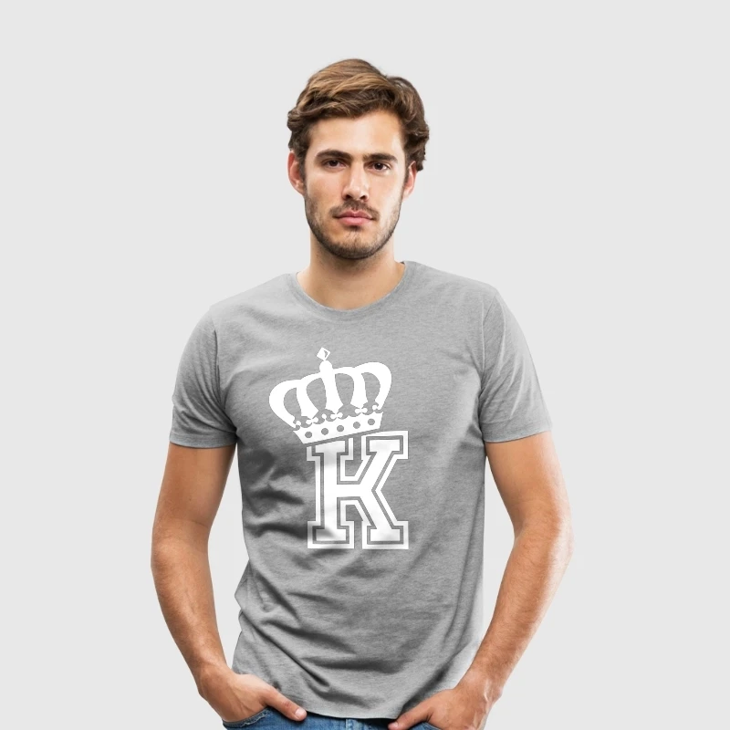 T Shirt Graphic T Shirts Men Clothes 2018  Men T Shirt Tops Graphic Tees Plus Size KING Crown Black Grey Red T Shirt XS-3XL