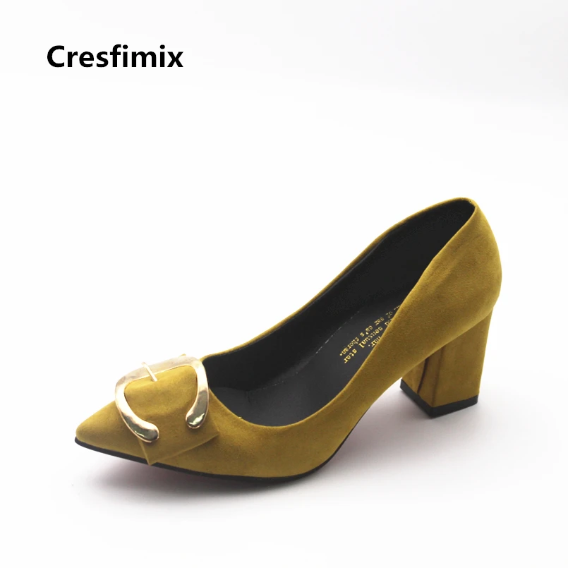 

Cresfimix femmes hauts talons women fashion party 8cm high heel shoes female ponited toe suede high heel pumps cute sexy shoes