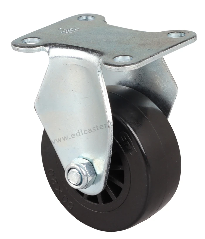 4PCS EDL 2 Inch Small Mini Casters Wheels 30Kg Polyurethane PU Wheels Castors Plate Fixed Swivel