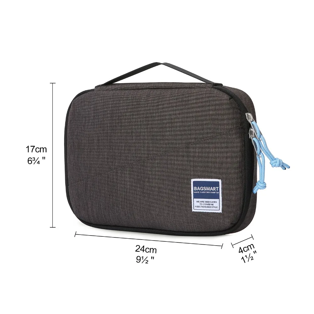 BAGSMART Travel Electronic Accessories Organizer Portable Bags For USB Cable Fashion Waterproof Storage Bags for Ipad Earphone