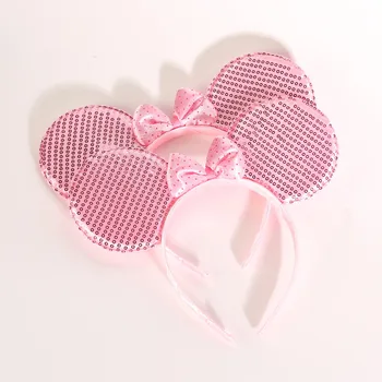 

6pcs/lot Kids Baby Minnie Mouse Ear Hair Accessories Girls Headband Children Birthday Decoration Headwear Party Accessories