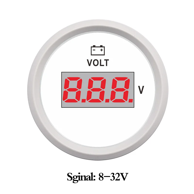 52 мм лодка датчик напряжения морской автомобиль Вольтметр для грузовика индикатор напряжения внедорожник мотор морской автомобиль грузовик лодка мотоцикл вольт метр 52 мм Лодка