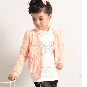 

Girls' spring clothing children's coat Girls pink jacket brief paragraph 5 6 7 8 year-old for kids girl fashion cotton clothes