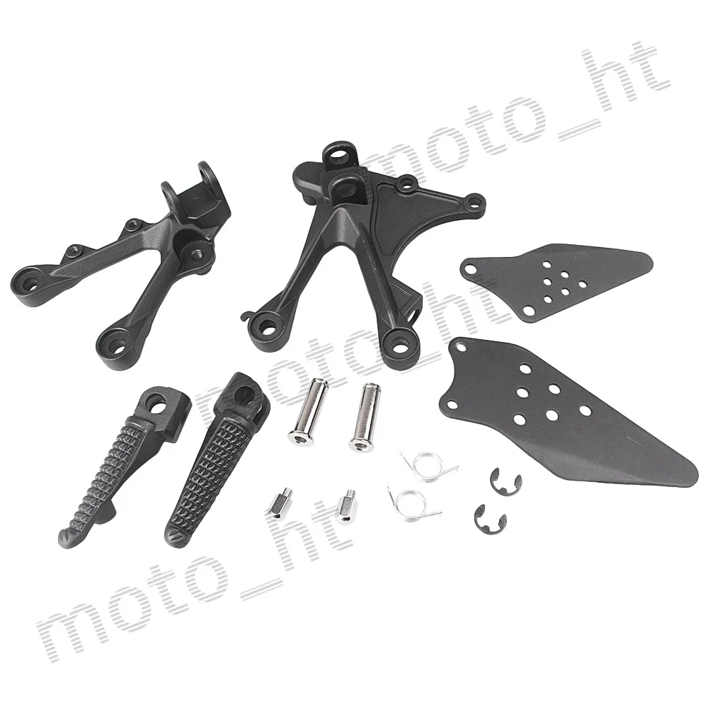 Aluminum Alloy NEW Motorcycle Rider Front Footpegs / Foot Pegs / Footrest Brackets for Kawasaki Ninja ZX-6R 2005 2006 2007 2008 Black 