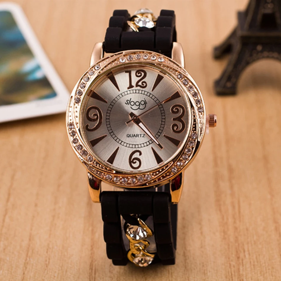 

2016 new price drop silicone watch women chain watch band high quality wristwatch personality digital diamonds quartz watch new