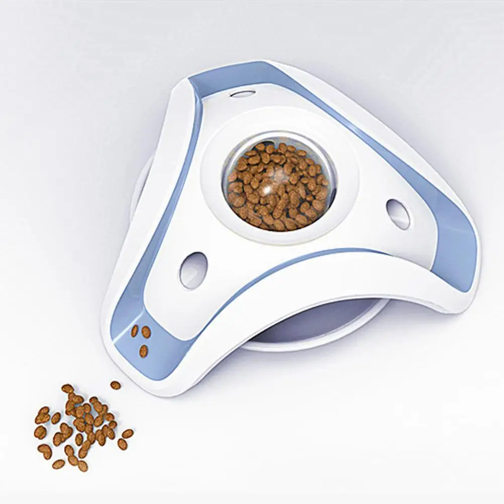 Pet Puzzle Cat Toy Food Leak Food Dispenser Feeder Interactive Fun Toy 360 Degree Rotating Bell Ball