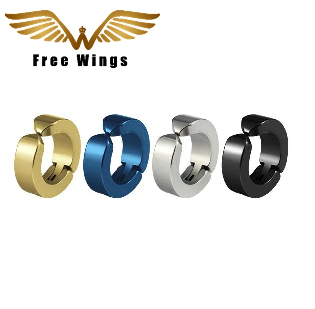 

Ear Cuff Clip On Earrings Without Piercing For Women Men Anti Allergy Punk Black Titanium Earring Cuff No Pierced 1d0