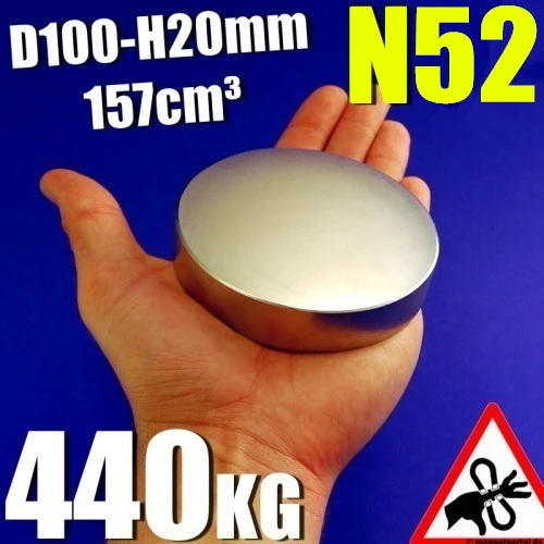 

1pcs Big Strong Round Disc 100x20mm Rare Earth magnets Neodymium Magnet