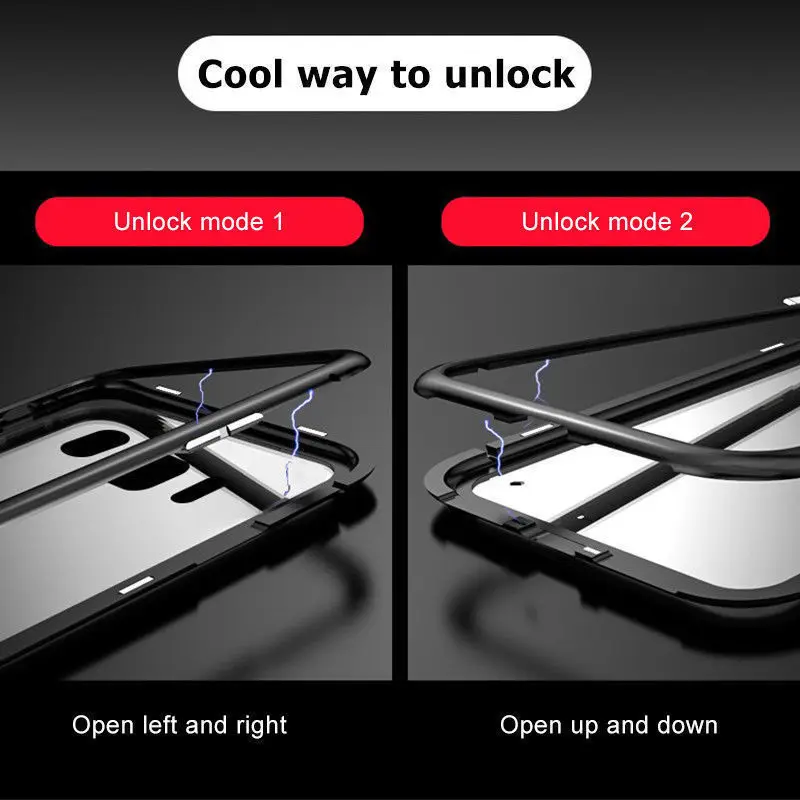 360 двухсторонний стеклянный Магнитный адсорбционный чехол для телефона для iPhone 7 8 6 6S Plus XR XS MAX металлическое закаленное стекло с магнитом чехол для телефона