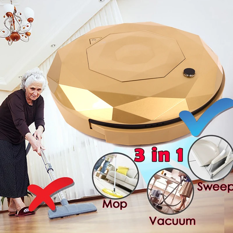 Slim Automatic Smart Robot Vacuum Cleaner New Automatic Smart Robot Vacuum Cleaner Home Carpet Sweeper Clean Rechargeable