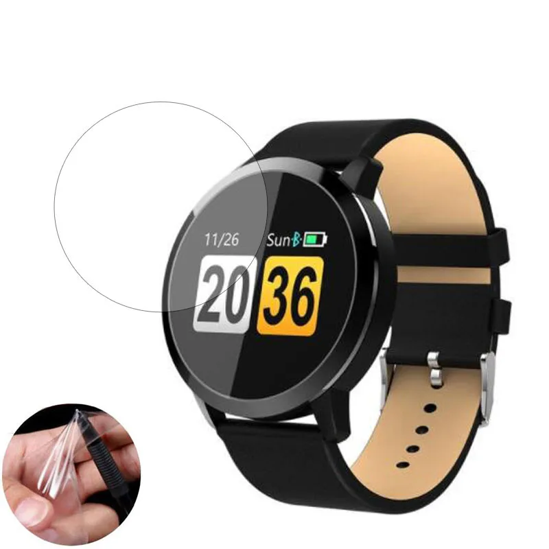 

3pcs Soft Ultra Clear Protective Film Guard Protection For Q8 Smart Watch Smartwatch Display Screen Protector Cover (Not Glass)