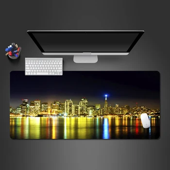 

Colorful Lights In Modern Developed Cities Mouse Pad Popular Game Competition Large Mouse Pad High Quality Natural Rubber Pads