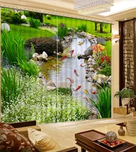 Customize made curtains modern park landscape blackout curtains for the bedroom decoration 3d window curtains