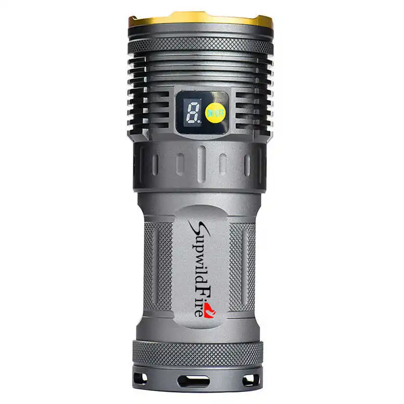 Supwildfire 35000LM 12 x XM-L T6 LED powerful led flashlight Digital Display Hunting Flashligt by 18650 battery #3o4 (4)