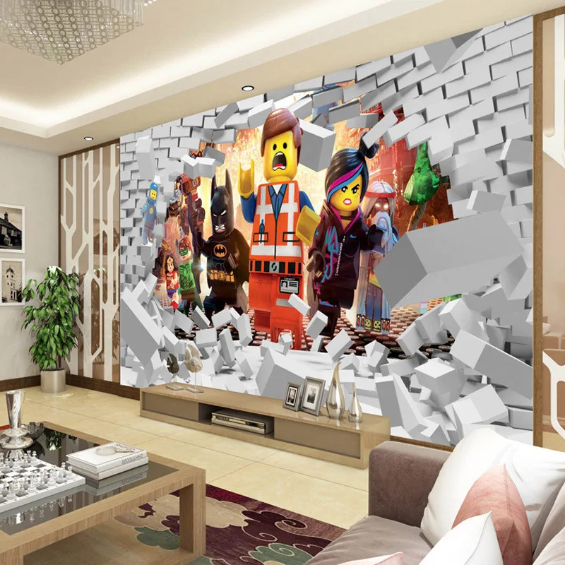 Papier Peint Mural Avengers With D Lego Avengers Papier Peint Pour Les Murs De Bande Dessine Enfants Chambre Dcoration La Tv Toile Fond Mur Couvrant Photo With