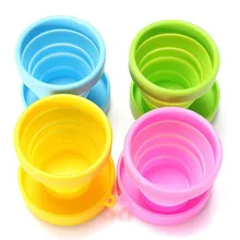 Складная чашка Силиконовая бутылка для воды для отдыха на открытом воздухе для кемпинга, разделяемые переносная Питьевая Бутылка разные цвета; Прямая поставка