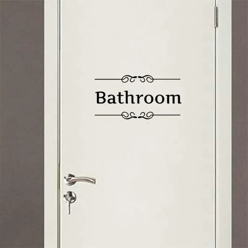 Us 2 32 5 Off Bathroom Shower Room Door Entrance Sign Stickers Decoration Wall Decals For Shop Office Home Cafe Hotel In Wall Stickers From Home