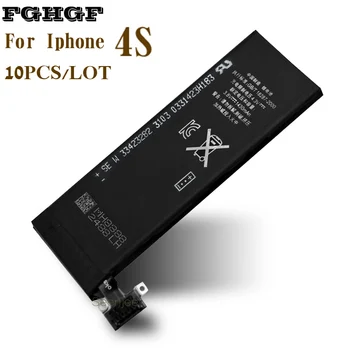 

EENJEE 10pcs Phone Battery For Iphone 4S Factory 3.8V 1430mah AAA Qlty 100% 0 cycle Replacement Repair Part OEM