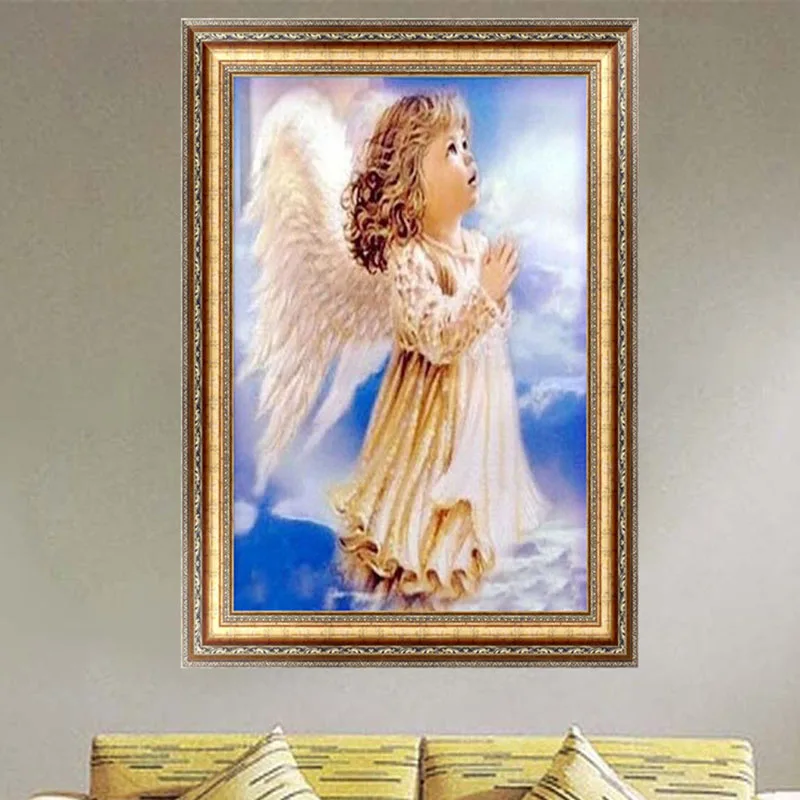 

1 Set DIY 5D Diamond Embroidery Painting Christmas Decorations For Home Angels Cross Stitch Broderie Diamant Home Decor New