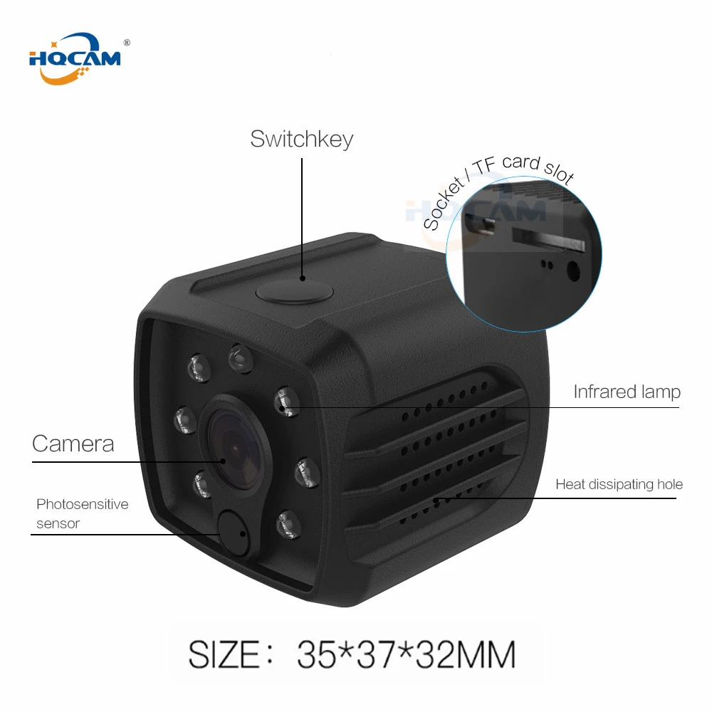 HQCAM 720P Wireless IP Camera built in battery Camera Smart WiFi Camera Surveillance Security Baby Monitor Mini CCTV Camera