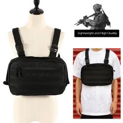 Горячая Мужская нагрудная сумка Регулируемый Оксфордский боевой разгрузочный жилет хип-хоп Уличная одежда Функциональная сумка на плечо