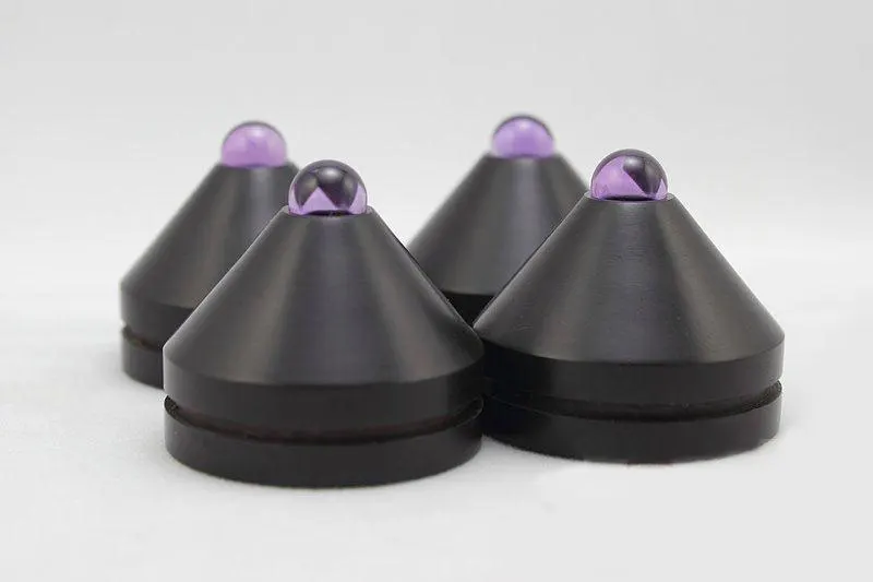 

33MM 4PCS ebony blackwood speaker amplifier shock spikes with Crystal audio shock absorber Amp cone speaker pad