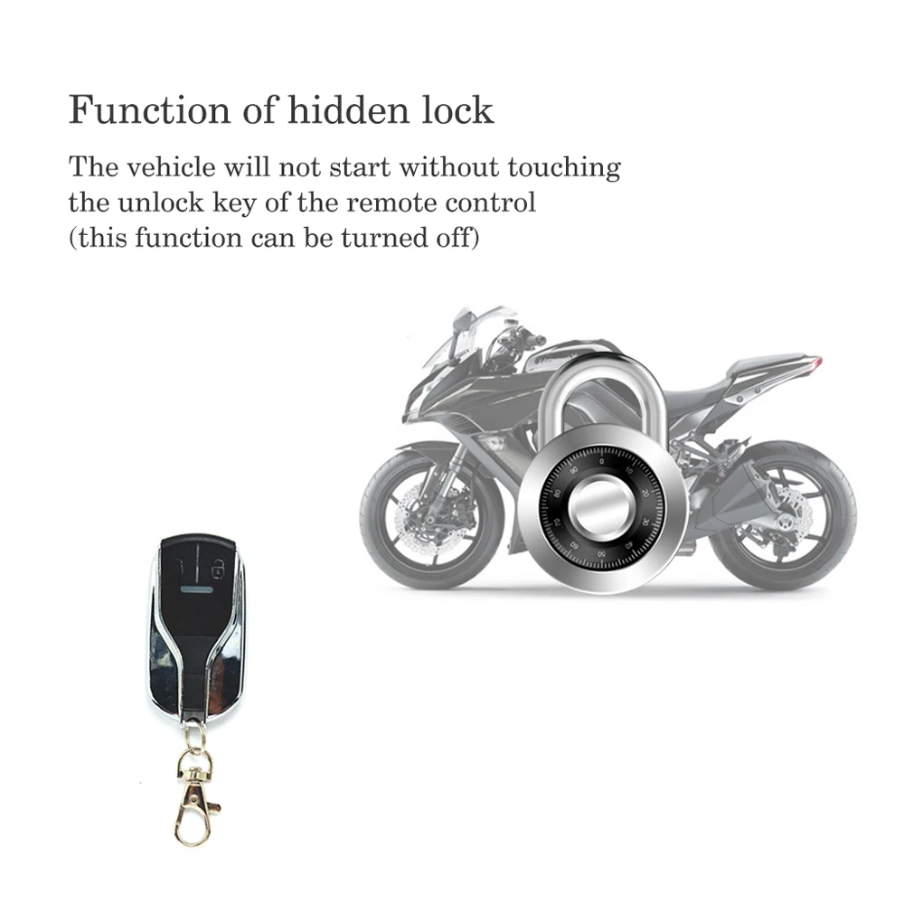 

Motorcycle Accessories 12V Motorcycle Alarm Moto Remote Engine Start Moto Alarm Protection Bike Anti-theft Secure Alarm System